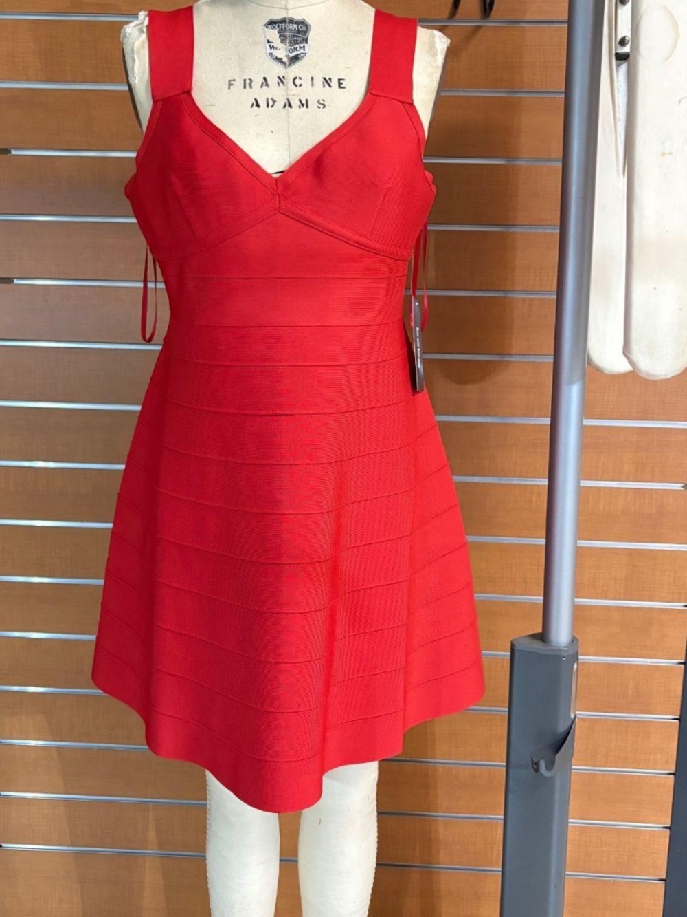 Bebe red bandage fit and flare mini dress size XL (other sizes avail)